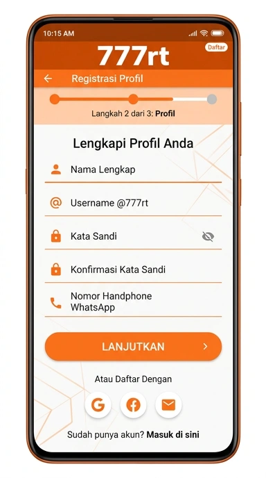 Panduan Registrasi Akun 777rt untuk Pengguna Android