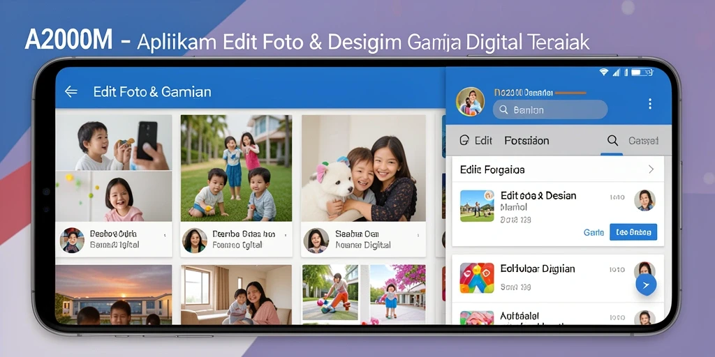 Antarmuka A200M yang mudah digunakan dengan banyak fitur kreatif.