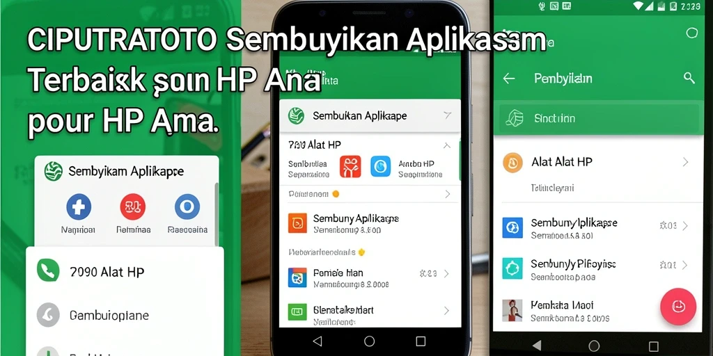 Antarmuka aplikasi CIPUTRATOTO yang menampilkan fitur menyembunyikan aplikasi.