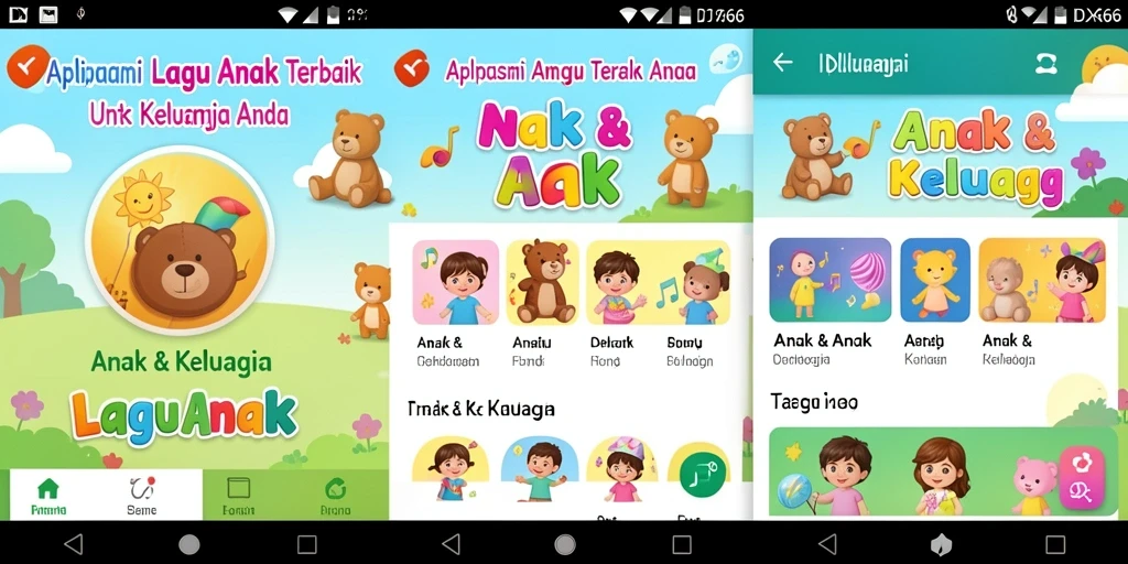 Tampilan antarmuka aplikasi IDX66 yang ramah anak dan mudah digunakan.