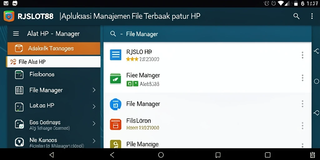 Antarmuka RJSLOT88 menampilkan menu pengelolaan file yang sederhana dan efisien.