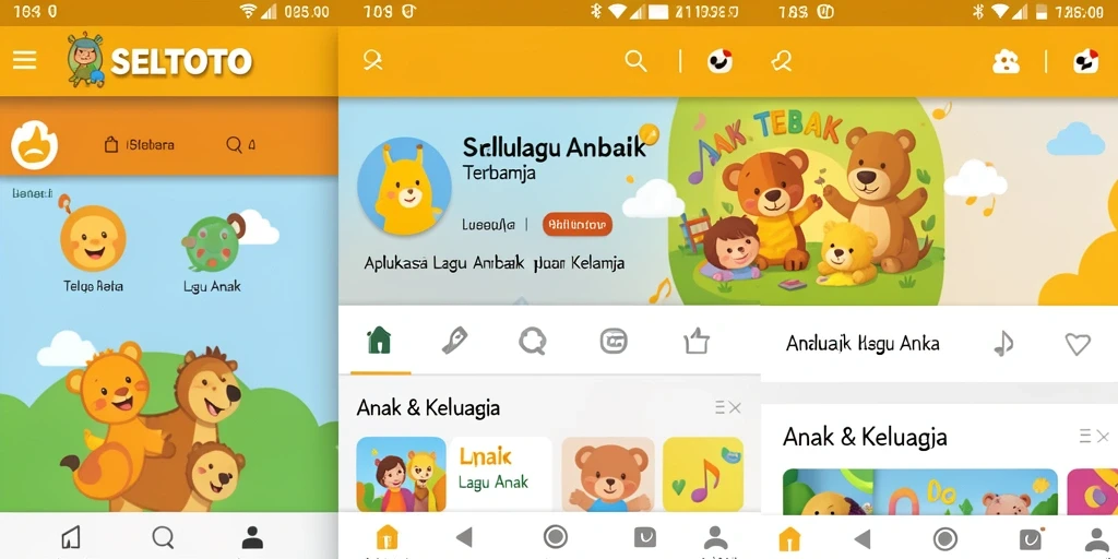 Tampilan antarmuka SELTOTO yang ceria dan interaktif untuk anak-anak.