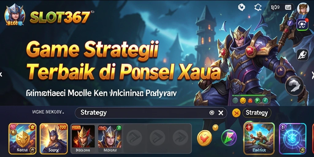 Tampilan antarmuka game strategi SLOT367 yang menarik dan intuitif.