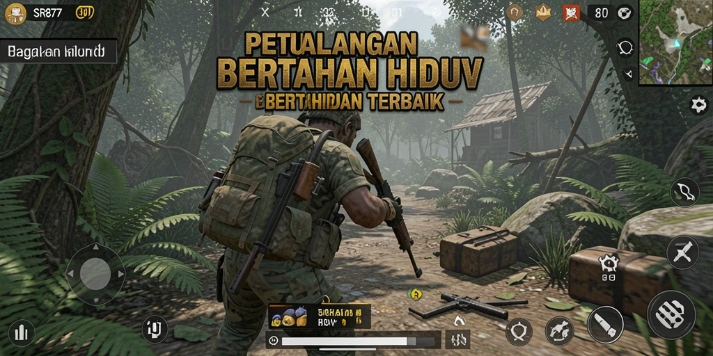 Tampilan antarmuka SR877 yang menarik dalam petualangan Bertahan Hidup.