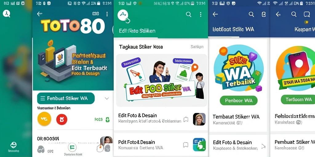 Antarmuka aplikasi TOTO80 untuk membuat stiker WA yang kreatif.